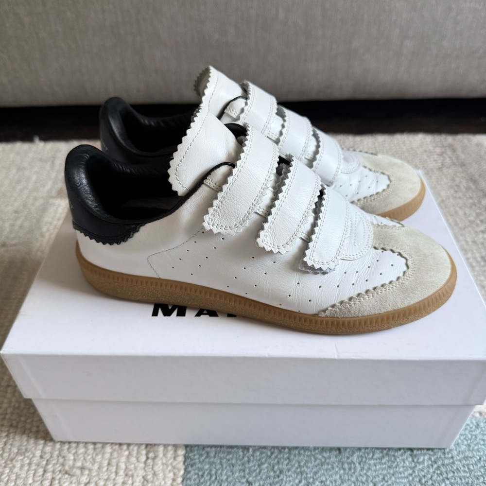 Isabel Marant White and Black Sneakers
